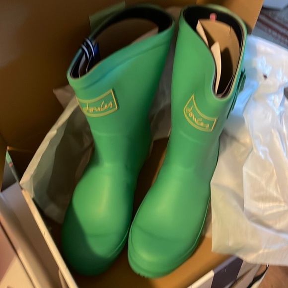 Joules welly rain boots neoprene lined apple green new apple in box size 7 - Picture 1 of 4